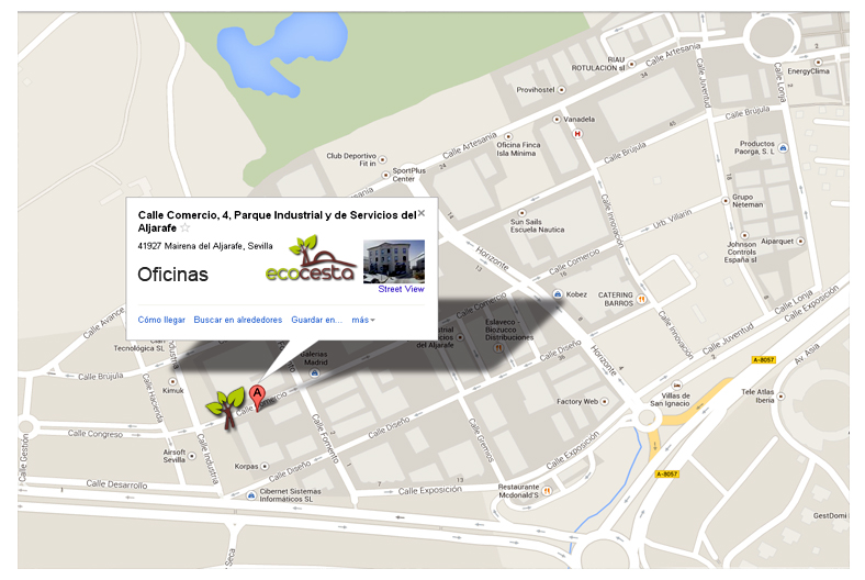 mapa localizaci�n oficinas ecocesta